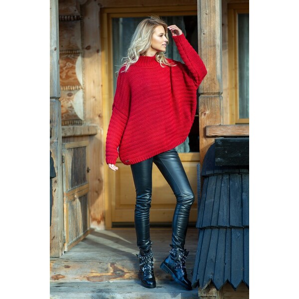 Glara Dámsky vlnený sveter s riadkovaním 21088812