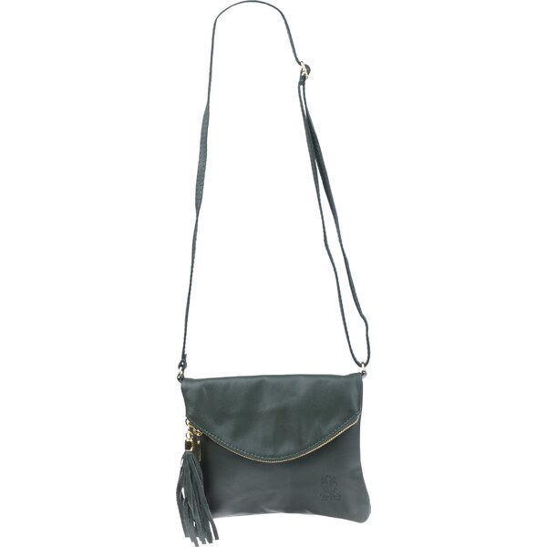 Zelená kožená talianska crossbody kabelka Tina Verde NovaKabelka.sk 21164836