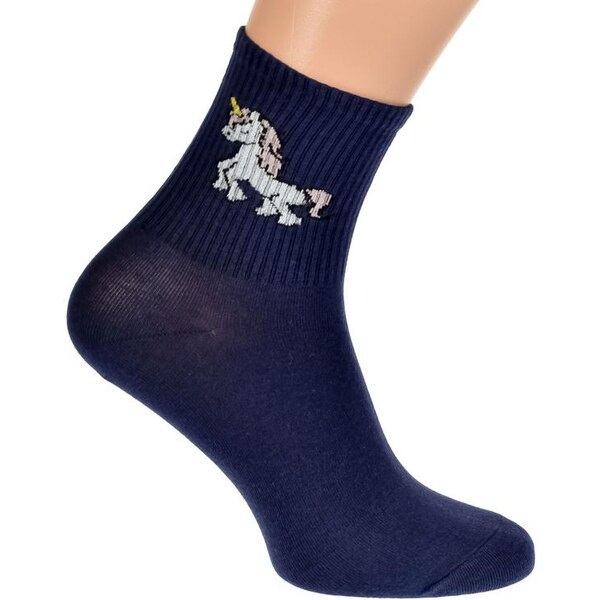 AURA.VIA Tmavo-modré ponožky PONY 21201851