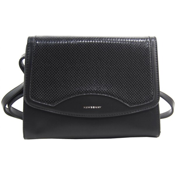 Čierna crossbody dámska kabelka v hadím dizajne NEW BERRY 21217315