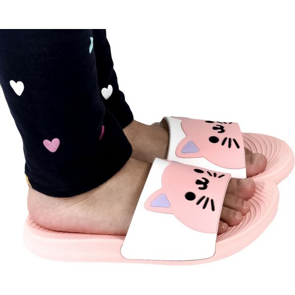 WINK Detské bielo-ružové šľapky CATS 21222718