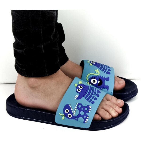 WINK Detské modré šľapky MONSTER 21222726