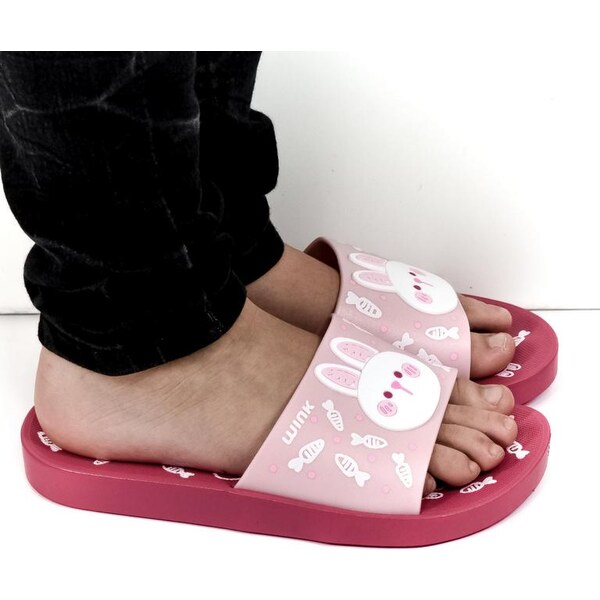 WINK Detské ružové šľapky RABI 21222731