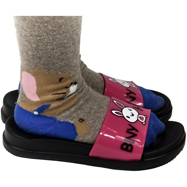 WINK Detské tmavo-ružové šľapky BNY 21222738