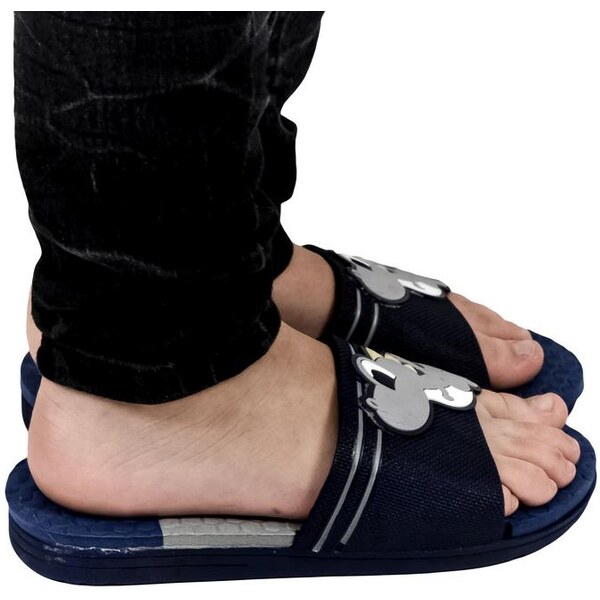 JOHN-C Detské modro-sivé šľapky DINO 21227770