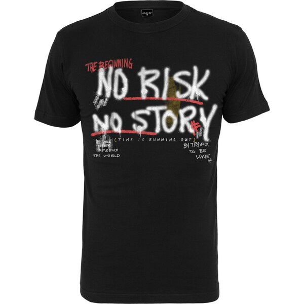 Mister Tee Tričko No Risk No Story olivová / červená / čierna / biela 65867308