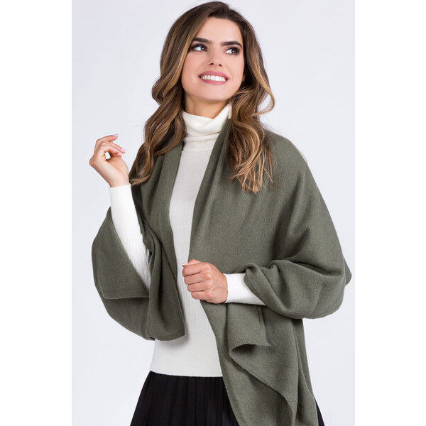 Kamea Khaki dámsky šál na zimu 01, Farba khaki 27140403