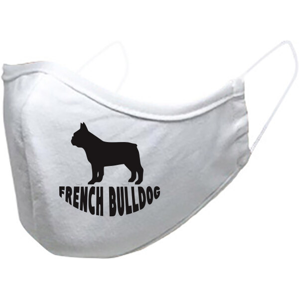 T-ričko Francúzsky buldoček s nápisom, ochranné rúško 3-vrstvové s 21243736