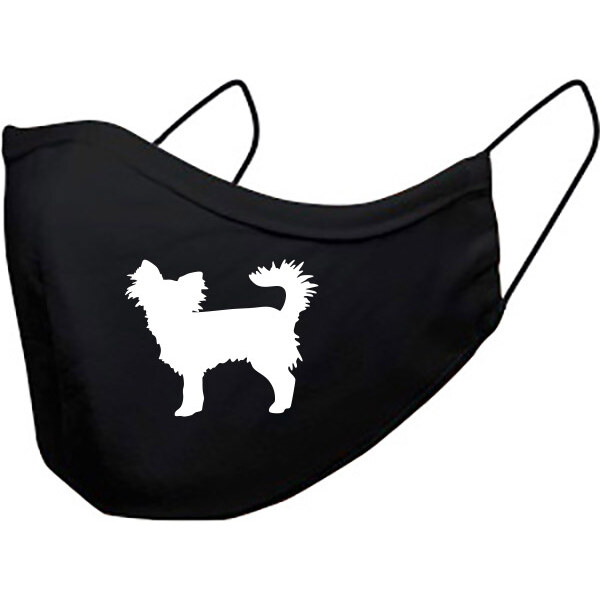 T-ričko Čivava dlhosrstá, ochranné rúško 3-vrstvové s gumou 21243739