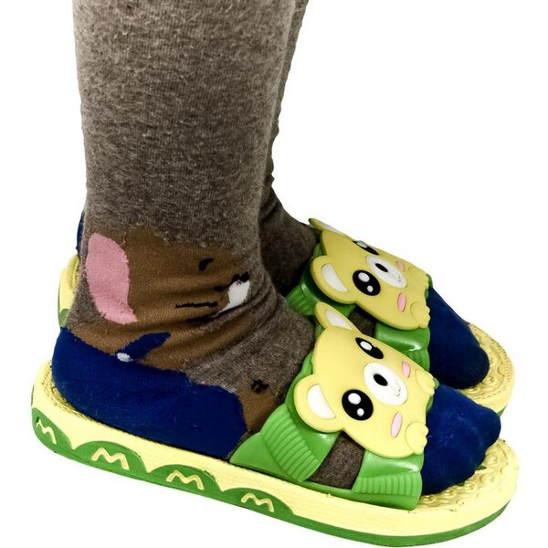 JOHN-C Detské žlto-zelené šľapky MACI 21252061