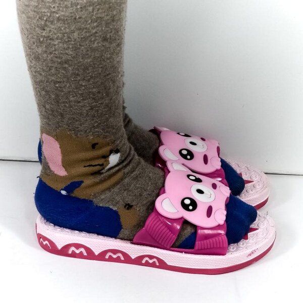 JOHN-C Detské ružové šľapky MACI 21252063