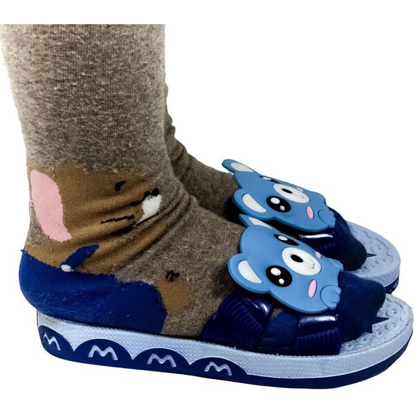 JOHN-C Detské modré šľapky MACI 21252064