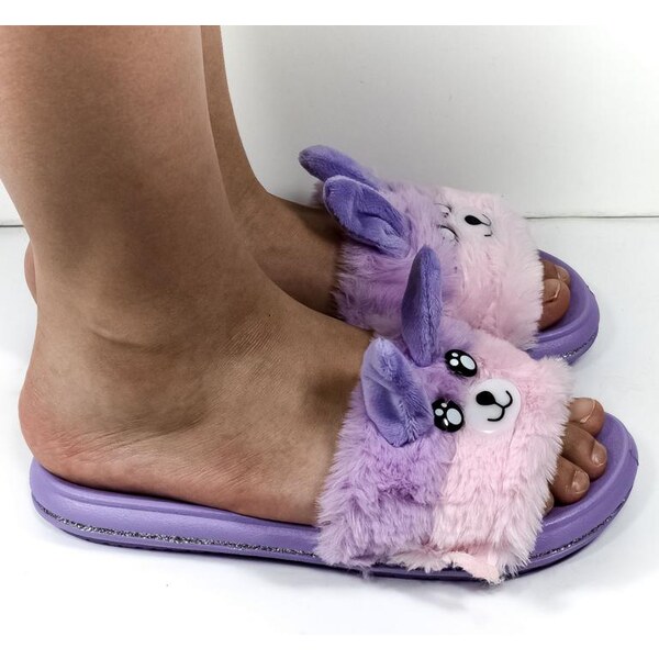 JOHN-C Dámske fialové šľapky HANY 21252051