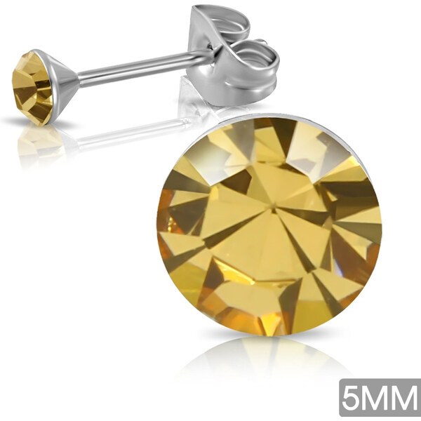 CITY STORM Náušnice so žltým očkom 66853674