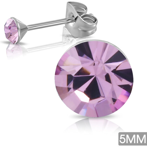 CITY STORM Náušnice s ružovým očkom 5 mm 66853669