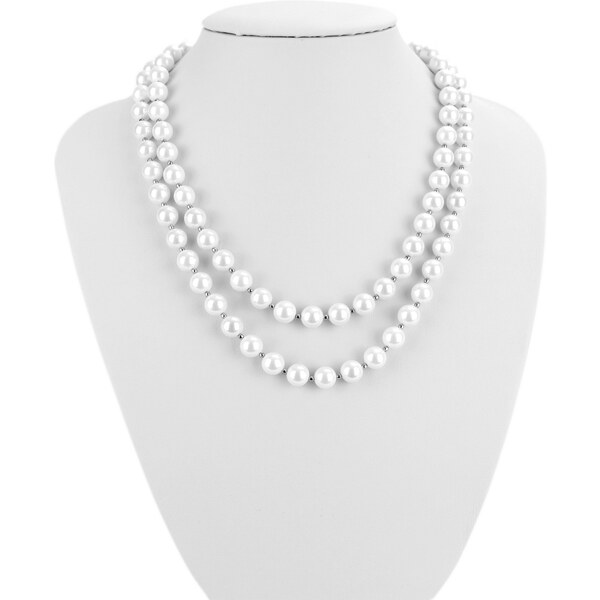 Alexis Marten Náhrdelník perlový biely Shell perly dvojrad 66888885