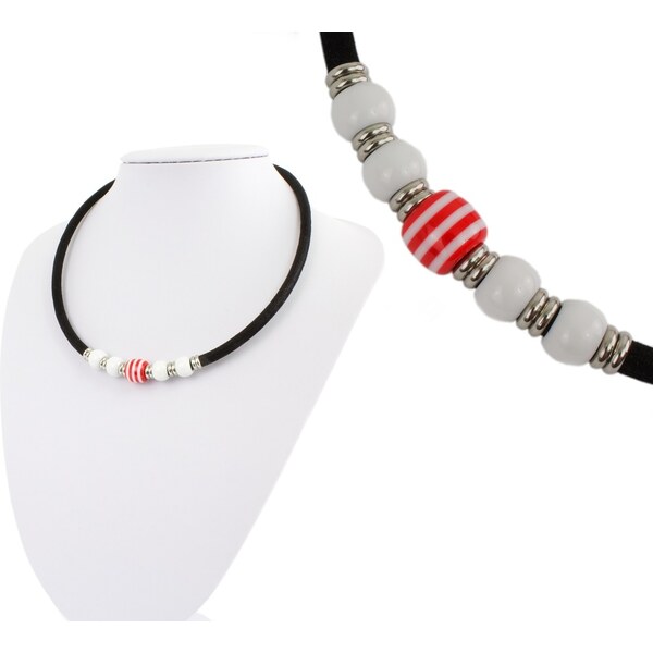 CITY STORM Náhrdelník červeno biely 66888880