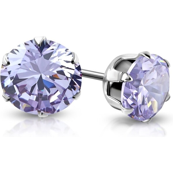 CITY STORM Napichovacie náušnice z chirurgickej ocele s bledo fialovým 66853605