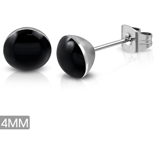 CITY STORM Čierne drobné napichovacie náušnice z chirurgickej ocele 4 66853526