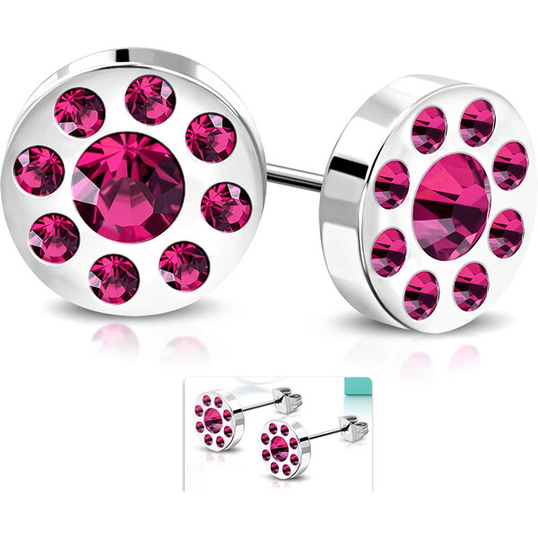 CITY STORM Náušnice oceľové RUžOVé 66853634