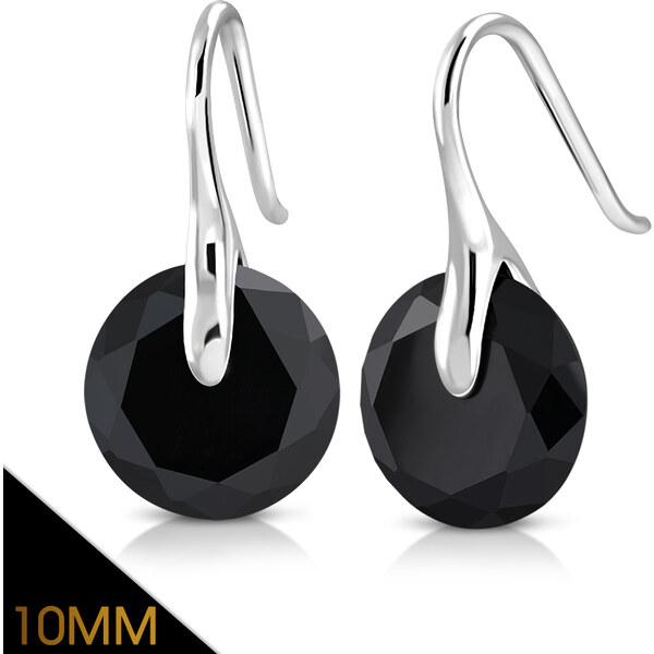 CITY STORM Náušnice z chirurgickej ocele - čierny zirkón 66853697