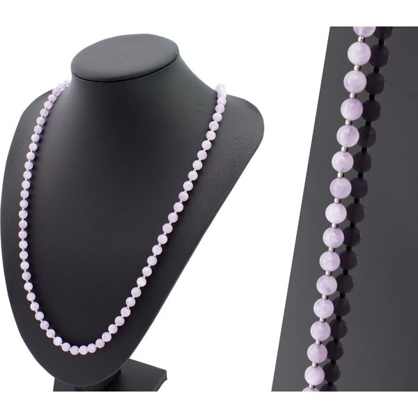 Alexis Marten Náhrdelník z polodrahokamu Chalcedón 6mm - Lillian 66888895