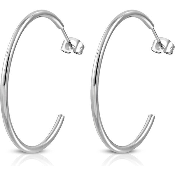 CITY STORM Oceľové náušnice kruhové v striebornej farbe - Sonia 66853786