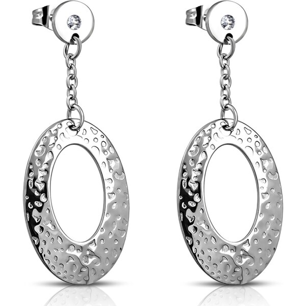 CITY STORM Náušnice z chirurgickej ocele oválny tvar antický vzor 66853740