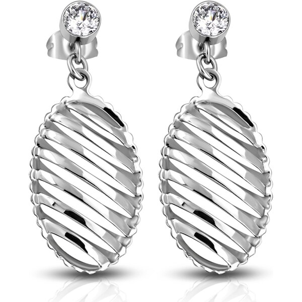 CITY STORM Náušnice z chirurgickej ocele, visiace v striebornej farbe 66853782