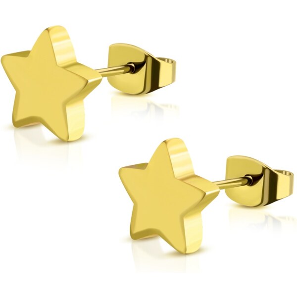 CITY STORM Náušnice z chirurgickej ocele v zlatej farbe - Stars 66853777