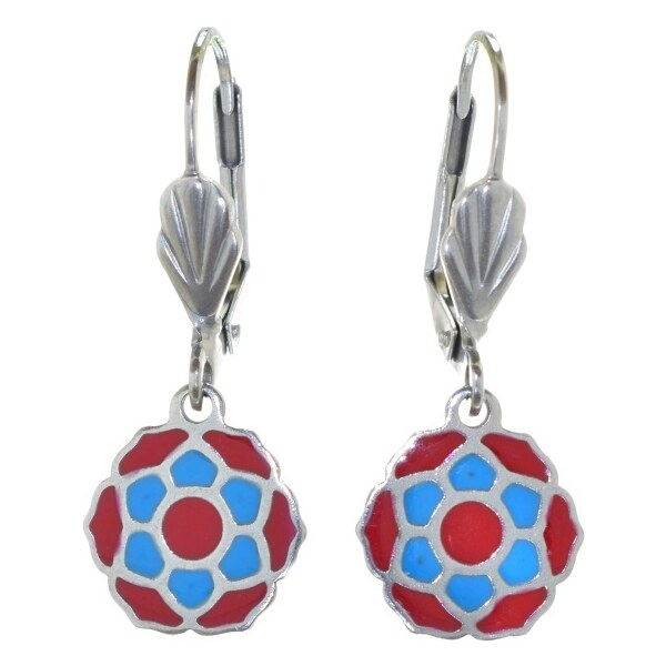 CITY STORM Náušnice z chirurgickej ocele farebný kvet 66853711