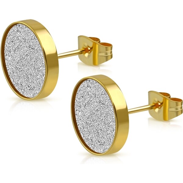 CITY STORM Náušnice okrúhle z chirurgickej ocele zlato-strieborné 66853639