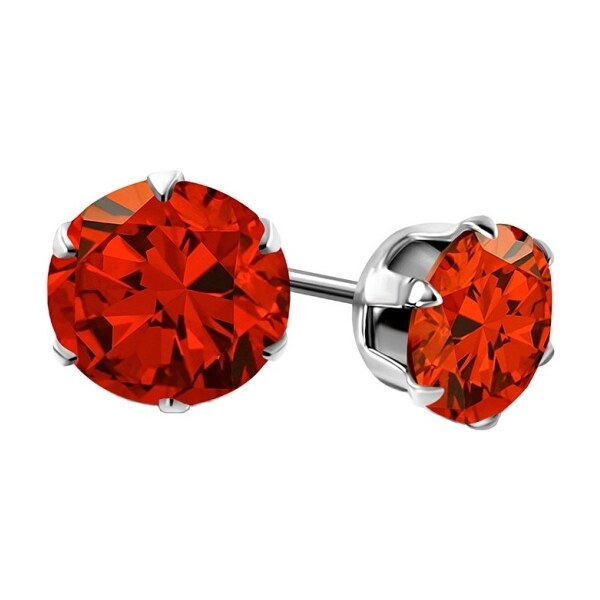 CITY STORM Dámske drobné náušnice z ocele červené - 3 mm 66853528