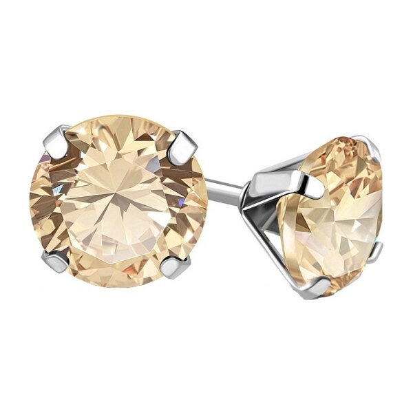 CITY STORM Dámske náušnice s brúseným očkom v žltej farbe - 5 mm 66853541