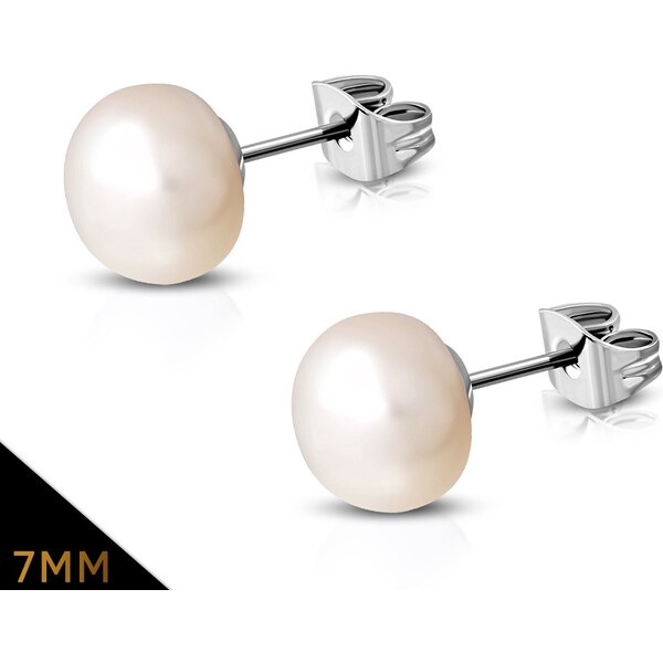 CITY STORM Náušnice perličky v krémovej farbe Zoey II. - 7 mm 66853648