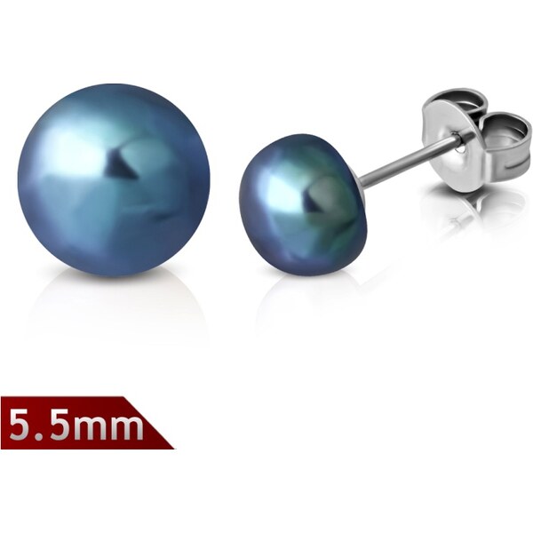 CITY STORM Náušnice perličky zeleno-fialové Erin I. - 5,5 mm 66853649