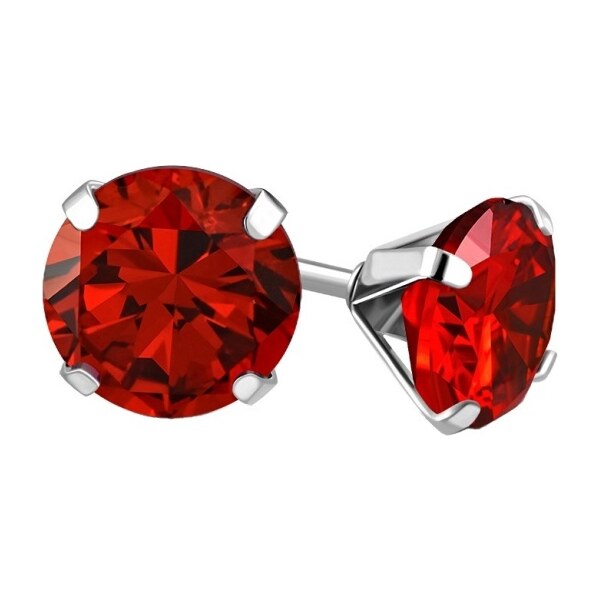 CITY STORM Dámske náušnice s červeným brúseným očkom 66853548