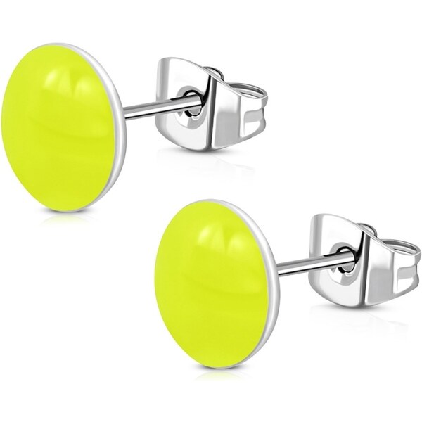 CITY STORM Náušnice z chirurgickej ocele okrúhle - žlté 66853738