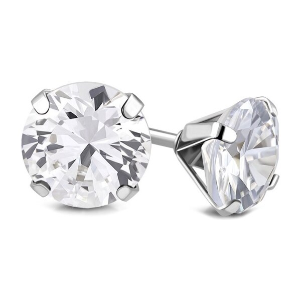 CITY STORM Náušnice s brúseným očkom v čírej farbe Amia 66853659