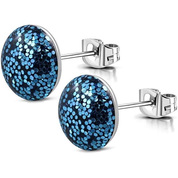 CITY STORM Náušnice z chirurgickej ocele Shimmer - modré 66853749