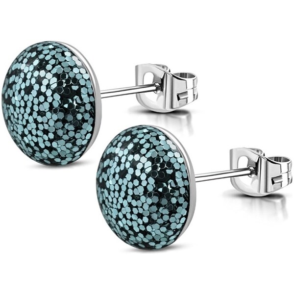 CITY STORM Náušnice z chirurgickej ocele Shimmer - bledomodré 66853746