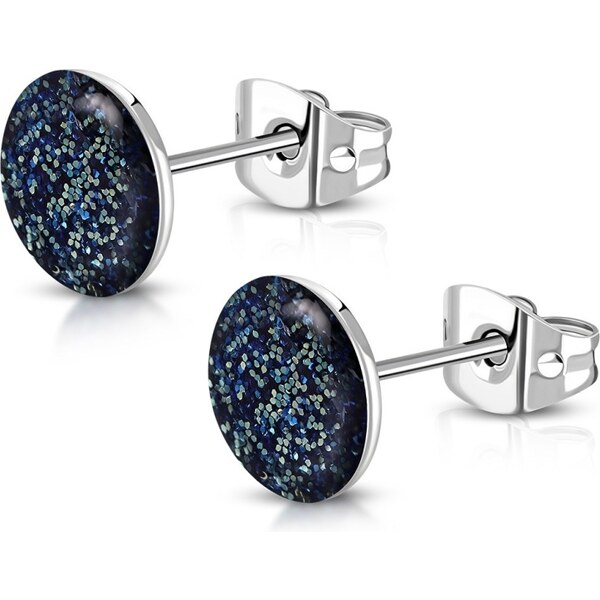 CITY STORM Náušnice z chirurgickej ocele Glitter - modré 66853715