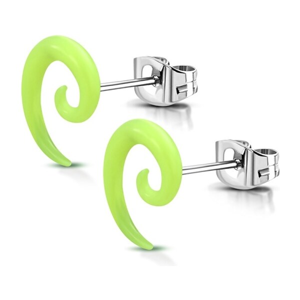 CITY STORM Náušnice z chirurgickej ocele a akrylu v tvare špirály - 66853706