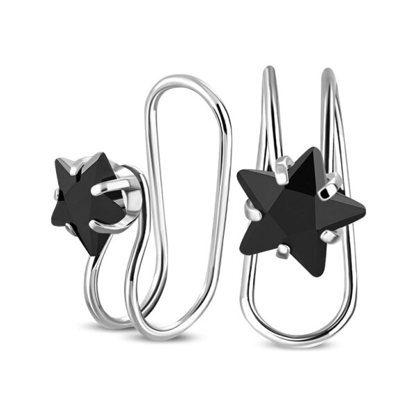 CITY STORM Náušnica - clip čierna hviezdička Callie IV. - 1ks 66853618