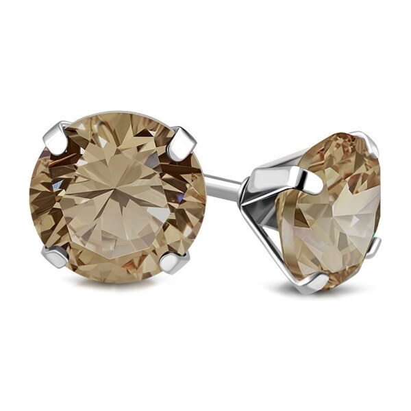 CITY STORM Dámske náušnice s brúseným očkom vo farbe šampanského 66853543