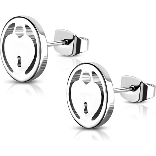 CITY STORM Dámske okrúhle náušnice z ocele Lock of Love 66853587