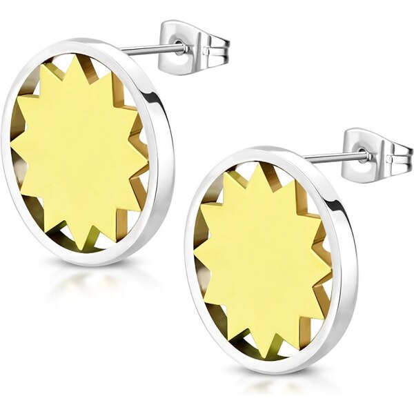 CITY STORM Dámske okrúhle náušnice z chirurgickej ocele s hviezdou 66853586