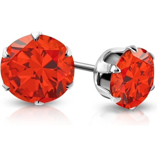 CITY STORM Drobné oceľové náušnice s brúseným očkom oranžové 3 mm 66853594