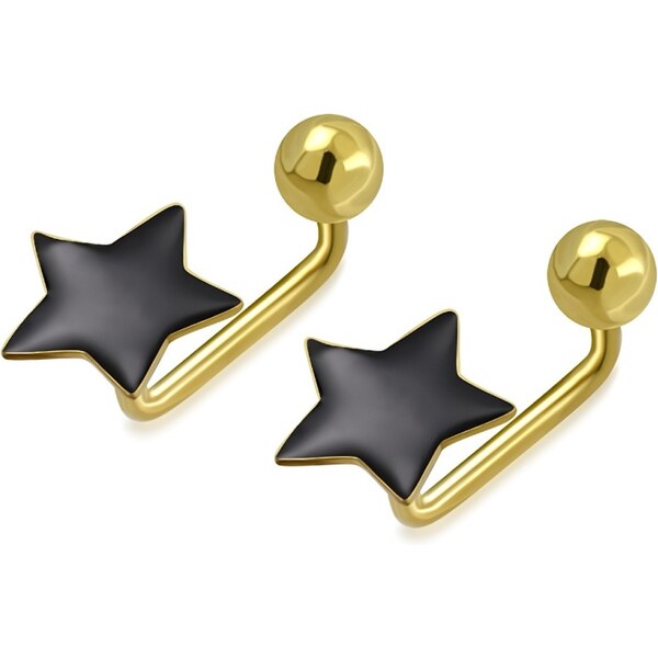 CITY STORM Dámske oceľové náušnice v zlatej farbe hviezdičky Mary III. 66853580