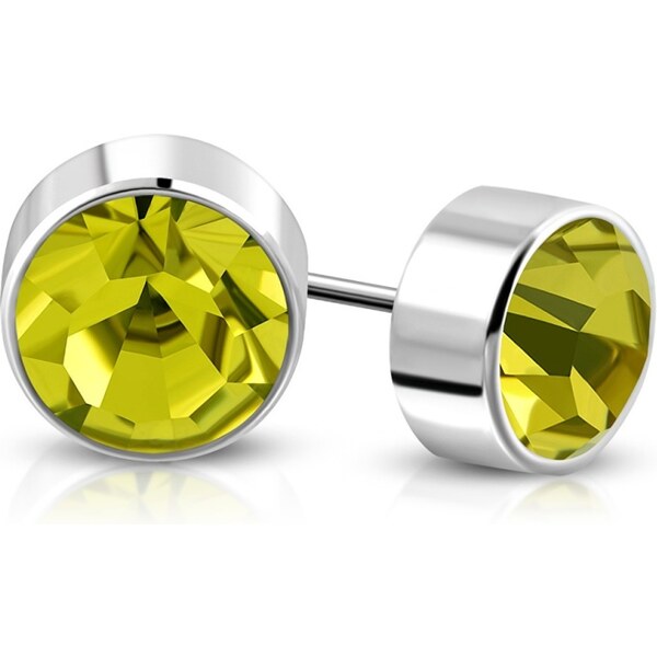 CITY STORM Náušnice z chirurgickej ocele okrúhle s brúseným očkom - 66853739